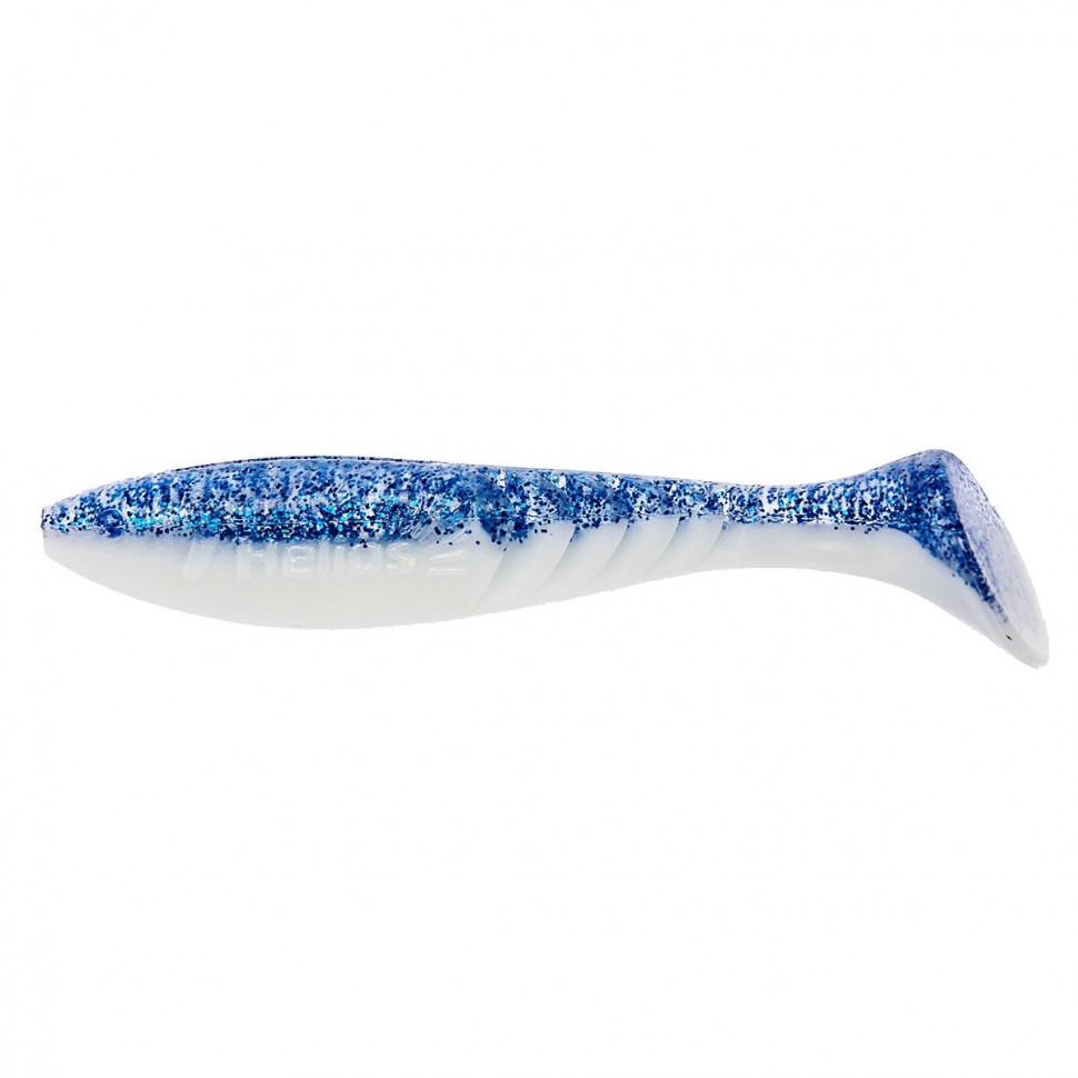 Виброхвост Helios Slash 2,64"/6,7 см, цвет Blue Sparkles & White 10 шт HS-19-026 , 